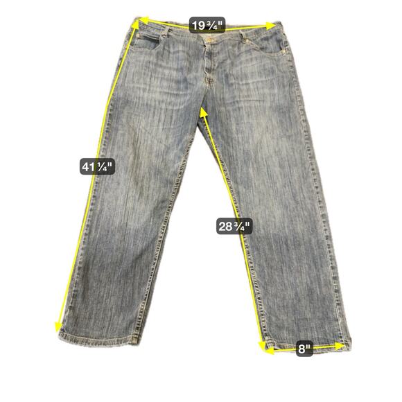 Wrangler Authentics Jeans Men 42 X 30 Blue Straight Leg Medium Wash Cotton Blend - Picture 2 of 12